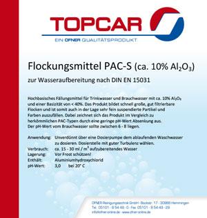 TOPCAR-Flockungsmittel-PAC-S Ofner Reinigungstechnik Hemmingen